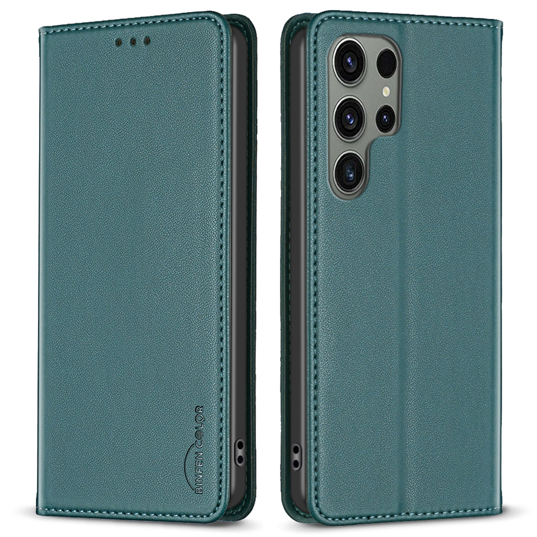 BINFEN COLOR BF18 For Samsung Galaxy S23 Ultra Magnetic Flip Leather Case Card Holder Stand Phone Cover BINFEN COLOR BF18 For Samsung Galaxy S23 Ultra Magnetic Flip Leather Case Card Holder Stand Phone Cover